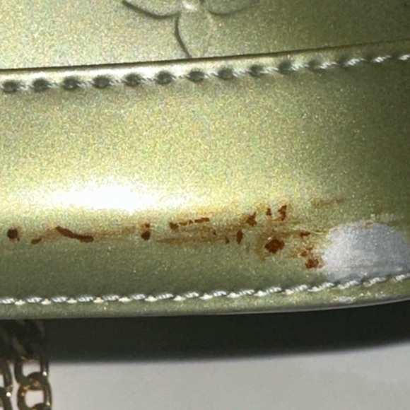 Louis Vuitton Alma GM Vernis Green Apple Givre AS IS - Picture 6 of 15